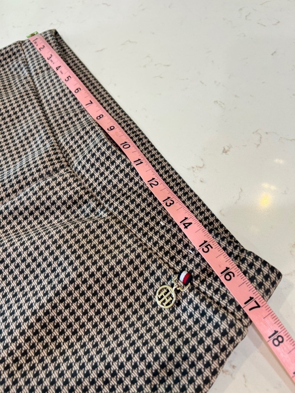 Tommy Hilfiger Houndstooth Straight Leg Ankle Pants 16 - Picture 7 of 10